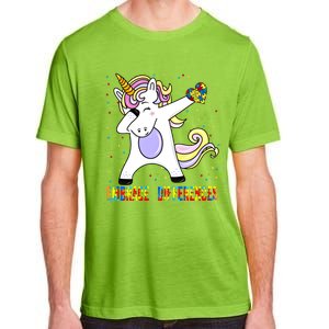 Embrace Differences Dabbing Unicorn Autism Awareness Gift Adult ChromaSoft Performance T-Shirt