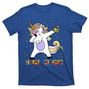 Embrace Differences Dabbing Unicorn Autism Awareness Gift T-Shirt