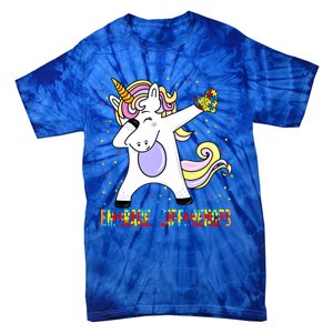 Embrace Differences Dabbing Unicorn Autism Awareness Gift Tie-Dye T-Shirt