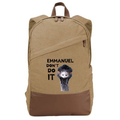 Emmanuel DonT Do It Viral Emu Cotton Canvas Backpack