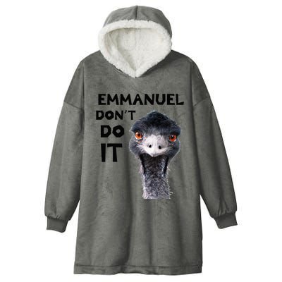 Emmanuel DonT Do It Viral Emu Hooded Wearable Blanket