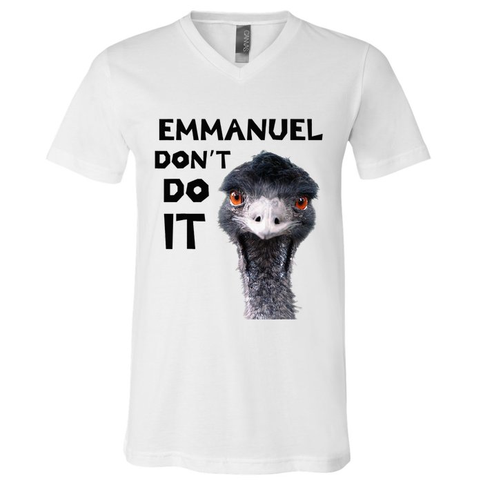 Emmanuel DonT Do It Viral Emu V-Neck T-Shirt