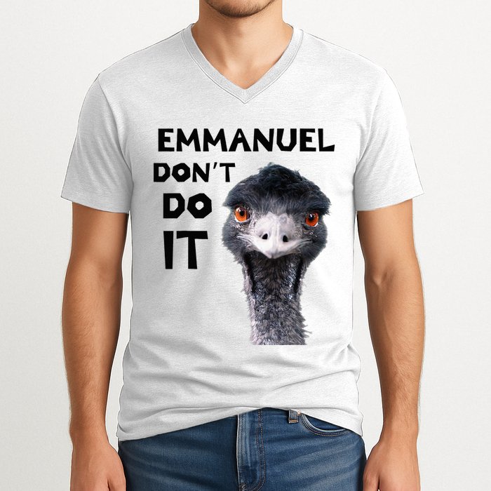 Emmanuel DonT Do It Viral Emu V-Neck T-Shirt
