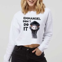 Emmanuel DonT Do It Viral Emu Cropped Pullover Crew