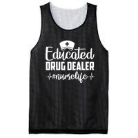 Educated Drug Dealer Nurse Life Funny Nurse Heart Beat Mesh Reversible Basketball Jersey Tank