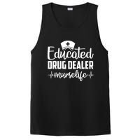 Educated Drug Dealer Nurse Life Funny Nurse Heart Beat PosiCharge Competitor Tank