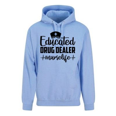 Educated Drug Dealer Nurse Life Funny Nurse Heart Beat Unisex Surf Hoodie