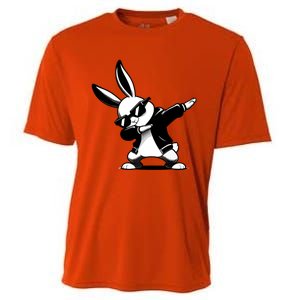 Easter Day Dabbing Bunny Rabbit Hip Hop Easter Baket Cooling Performance Crew T-Shirt