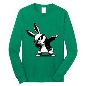 Easter Day Dabbing Bunny Rabbit Hip Hop Easter Baket Long Sleeve Shirt