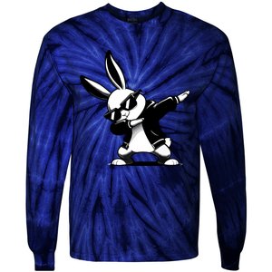 Easter Day Dabbing Bunny Rabbit Hip Hop Easter Baket Tie-Dye Long Sleeve Shirt