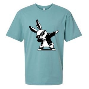 Easter Day Dabbing Bunny Rabbit Hip Hop Easter Baket Sueded Cloud Jersey T-Shirt