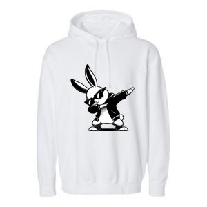 Easter Day Dabbing Bunny Rabbit Hip Hop Easter Baket Garment-Dyed Fleece Hoodie