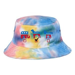 Elephant Dog Donkey Choose My Dog Would Do A Better Job Tie Dye Newport Bucket Hat