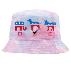 Elephant Dog Donkey Choose My Dog Would Do A Better Job Tie-Dyed Bucket Hat