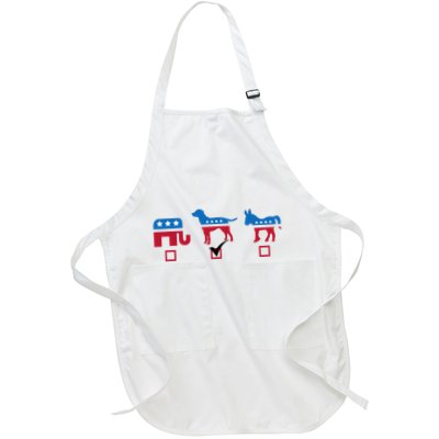 Elephant Dog Donkey Choose My Dog Would Do A Better Job Full-Length Apron With Pockets