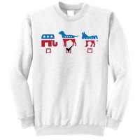 Elephant Dog Donkey Choose My Dog Would Do A Better Job Sweatshirt