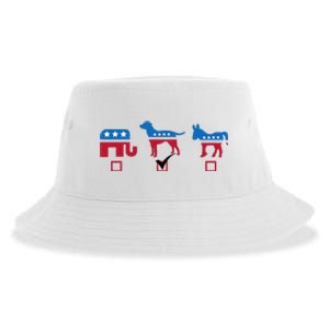 Elephant Dog Donkey Choose My Dog Would Do A Better Job Sustainable Bucket Hat