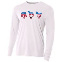 Elephant Dog Donkey Choose My Dog Would Do A Better Job Cooling Performance Long Sleeve Crew