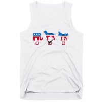 Elephant Dog Donkey Choose My Dog Would Do A Better Job Tank Top