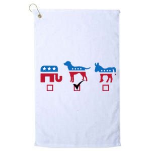 Elephant Dog Donkey Choose My Dog Would Do A Better Job Platinum Collection Golf Towel