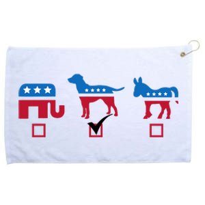 Elephant Dog Donkey Choose My Dog Would Do A Better Job Grommeted Golf Towel