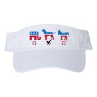 Elephant Dog Donkey Choose My Dog Would Do A Better Job Valucap Bio-Washed Visor