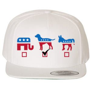 Elephant Dog Donkey Choose My Dog Would Do A Better Job Wool Snapback Cap