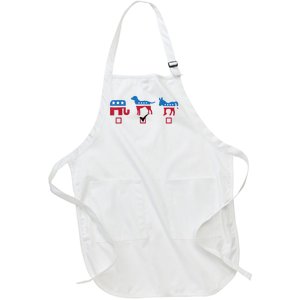 Elephant Dog Donkey Choose My Dog Would Do A Better Job Full-Length Apron With Pockets