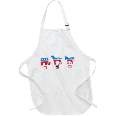 Elephant Dog Donkey Choose My Dog Would Do A Better Job Full-Length Apron With Pockets