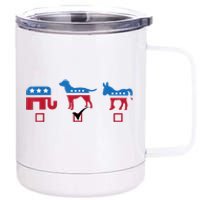 Elephant Dog Donkey Choose My Dog Would Do A Better Job 12 oz Stainless Steel Tumbler Cup