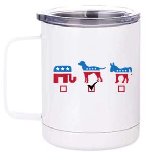 Elephant Dog Donkey Choose My Dog Would Do A Better Job 12 oz Stainless Steel Tumbler Cup