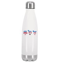 Elephant Dog Donkey Choose My Dog Would Do A Better Job Stainless Steel Insulated Water Bottle