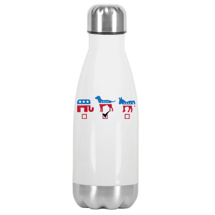 Elephant Dog Donkey Choose My Dog Would Do A Better Job Stainless Steel Insulated Water Bottle