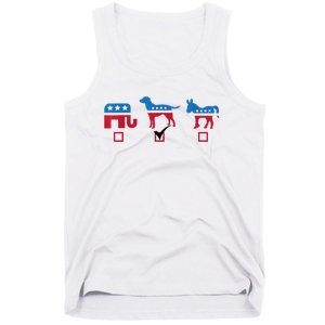 Elephant Dog Donkey Choose My Dog Would Do A Better Job Tank Top