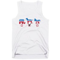 Elephant Dog Donkey Choose My Dog Would Do A Better Job Tank Top