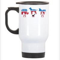 Elephant Dog Donkey Choose My Dog Would Do A Better Job Stainless Steel Travel Mug