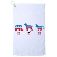 Elephant Dog Donkey Choose My Dog Would Do A Better Job Platinum Collection Golf Towel