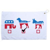 Elephant Dog Donkey Choose My Dog Would Do A Better Job Grommeted Golf Towel