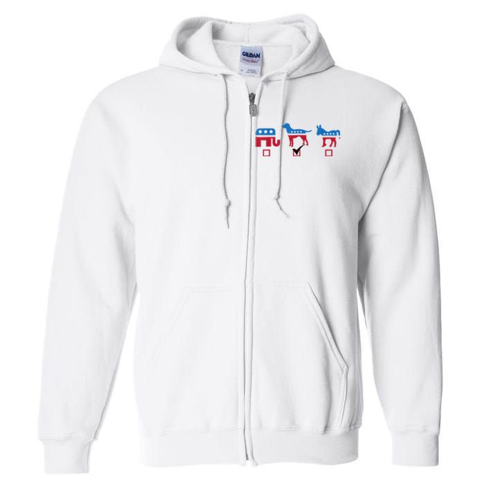 Elephant Dog Donkey Choose My Dog Would Do A Better Job Full Zip Hoodie