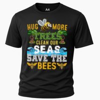 Earth Day Design Hug More Trees Clean Our Seas Save The Bees Gift Performance Shirt
