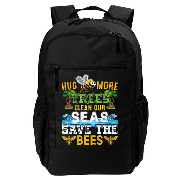 Earth Day Design Hug More Trees Clean Our Seas Save The Bees Gift Backpack
