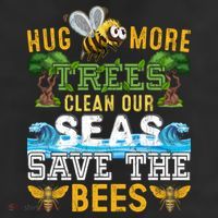 Earth Day Design Hug More Trees Clean Our Seas Save The Bees Gift 25L Jumbo Tote