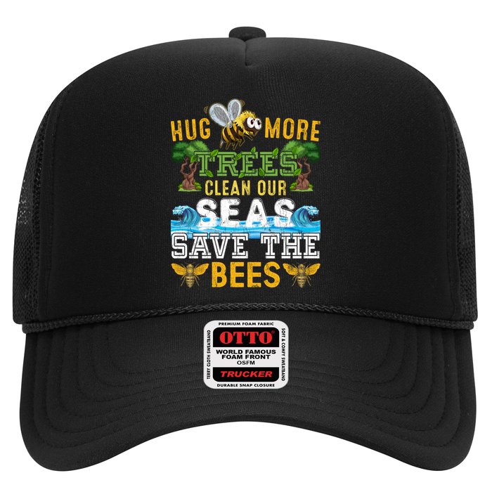 Earth Day Design Hug More Trees Clean Our Seas Save The Bees Gift Hat