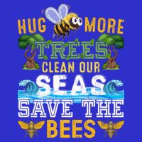 Earth Day Design Hug More Trees Clean Our Seas Save The Bees Gift Button