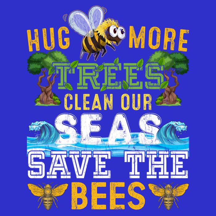 Earth Day Design Hug More Trees Clean Our Seas Save The Bees Gift Button