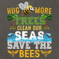 Earth Day Design Hug More Trees Clean Our Seas Save The Bees Gift Cotton Canvas Backpack