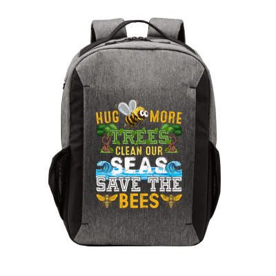 Earth Day Design Hug More Trees Clean Our Seas Save The Bees Gift Vector Backpack