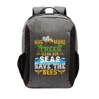 Earth Day Design Hug More Trees Clean Our Seas Save The Bees Gift Vector Backpack