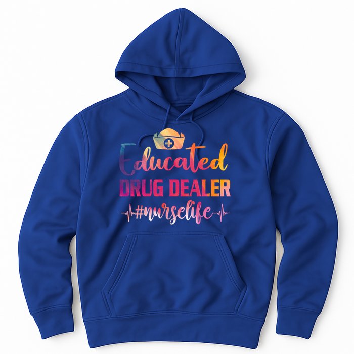 Educated Drug Dealer Nurse Life Funny Nurses Heartbeat Cool Gift Hoodie