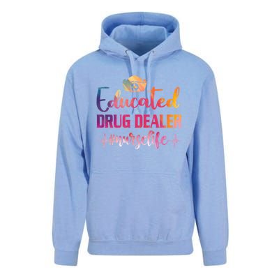 Educated Drug Dealer Nurse Life Funny Nurses Heartbeat Cool Gift Unisex Surf Hoodie